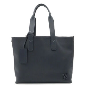 Louis Vuitton LV Aerogram Pilot Tote Bag Leather Ink Shoulder Bag Blue